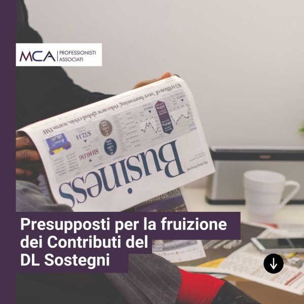Presupposti per la fruizione dei Contributi del DL Sostegni