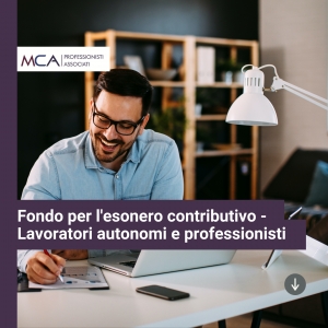 Fondo per l'esonero contributivo - Lavoratori autonomi e professionisti