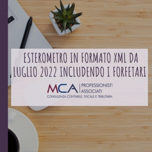 Esterometro in formato XML da luglio 2022 includendo i forfetari