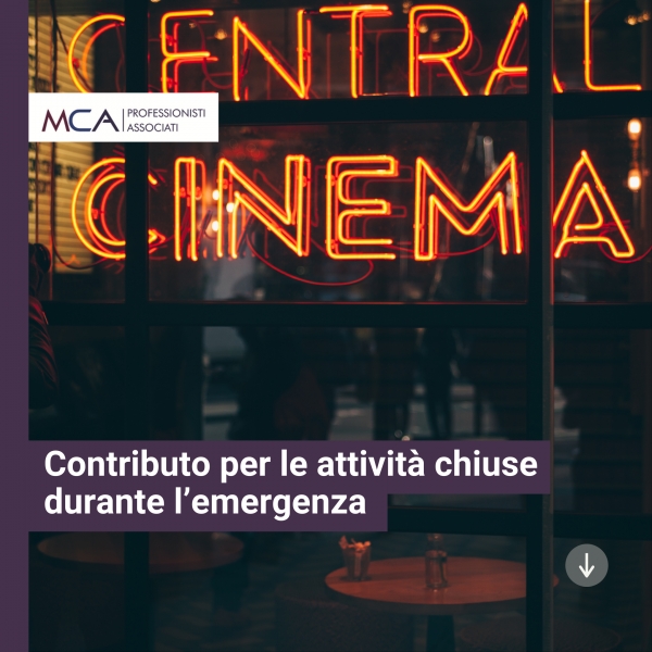 Contributo per le attivit&agrave; chiuse durante l&rsquo;emergenza