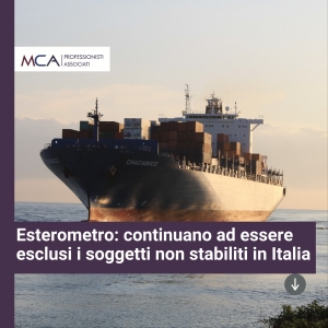 Esterometro: continuano ad essere esclusi i soggetti non stabiliti in Italia
