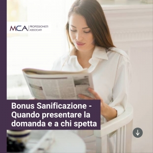 Bonus sanificazione - quando presentare la domanda