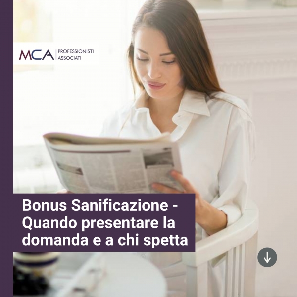 Bonus sanificazione - quando presentare la domanda