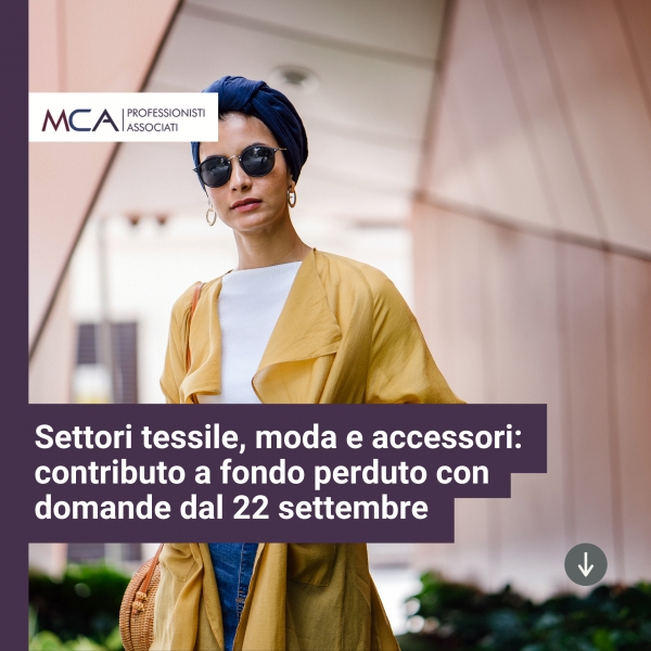 Settori tessile, moda e accessori: contributo a fondo perduto con domande dal 22 settembre