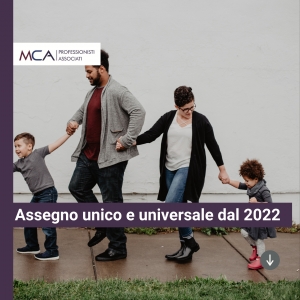 Assegno unico e universale dal 2022