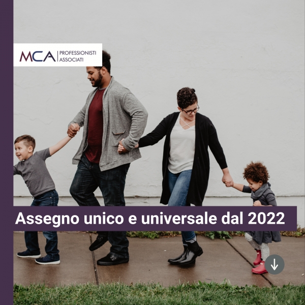 Assegno unico e universale dal 2022