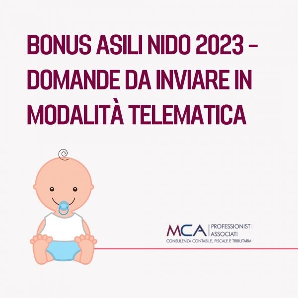 Bonus asili nido 2023 &ndash; domande da inviare in modalit&agrave; telematica