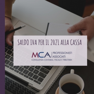 Saldo IVA per il 2021 alla cassa