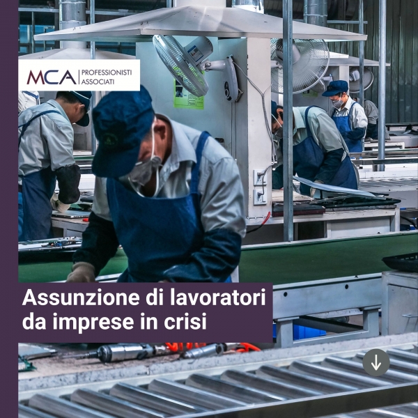Assunzione di lavoratori da imprese in crisi - Estensione dell'esonero giovani under 36