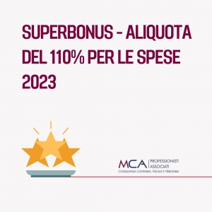 Superbonus - Aliquota del 110% per le spese 2023
