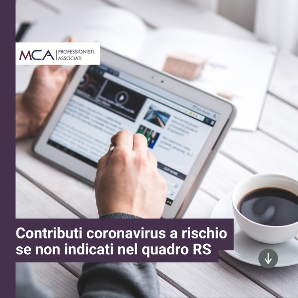 Contributi coronavirus a rischio se non indicati nel quadro RS